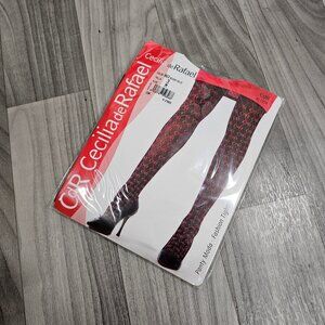 NIP Cecilia De Rafael CDR Monogram Tights Hosiery Size Medium / 3